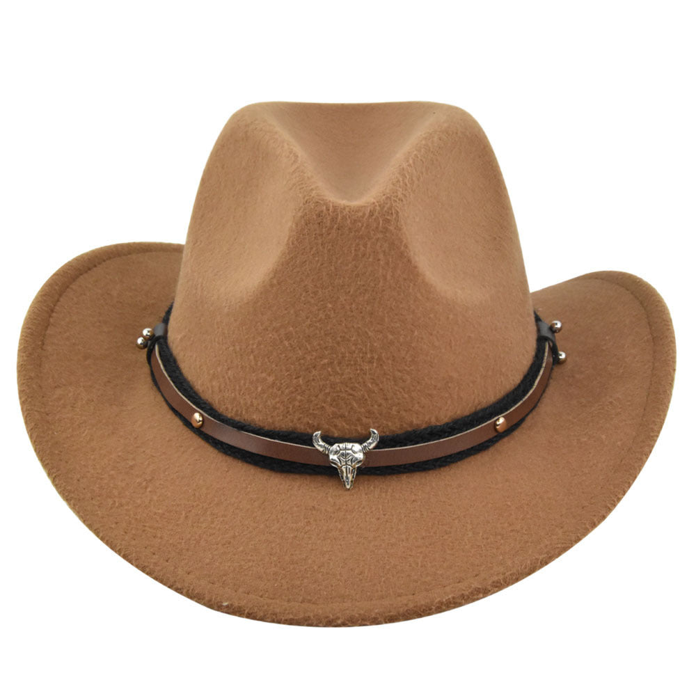 Western Bell Shape Curved Brim Cowboy Hat