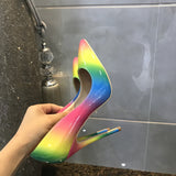 Rainbow Patent Leather Ultra-High Heels