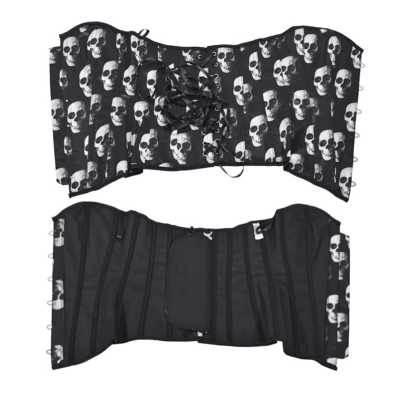 Skull Face Corset Top