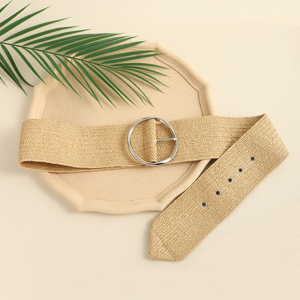 Beachy Grass Woven All-Match Waist Belt