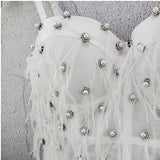 Diamond Feather Tassel Bra