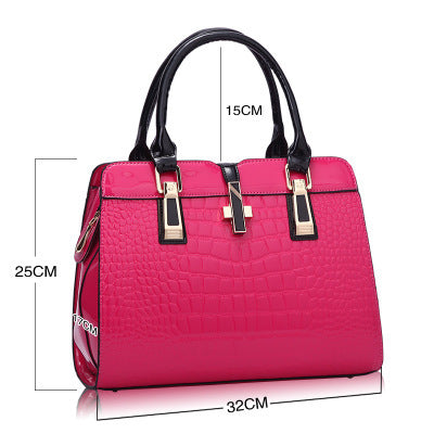 Luxury Crocodile Pattern Women's Messenger Tote Bag