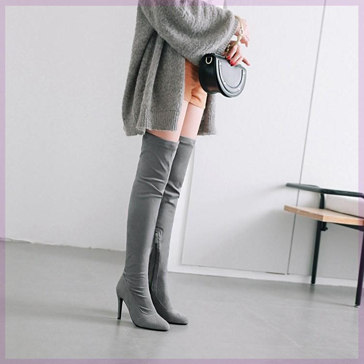 Lola Suede Thigh-High Boots