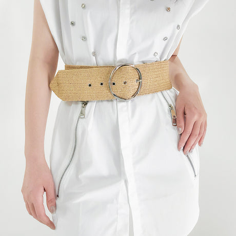 Beachy Grass Woven All-Match Waist Belt