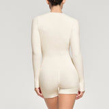 Avery Long Sleeve Zipper Romper