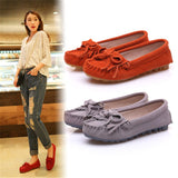 Bowtastic Suede Flats Shoes