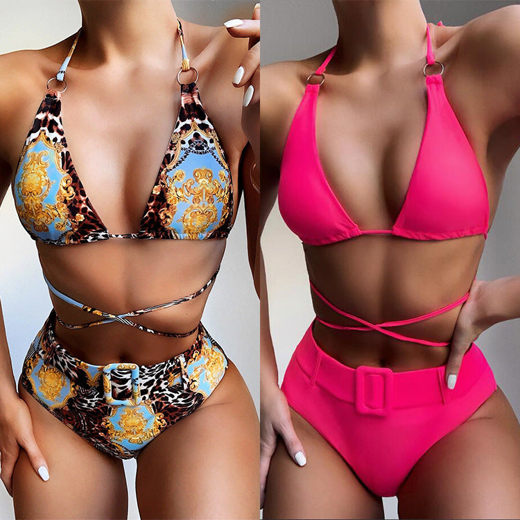 Criss Cross Belted Bikini