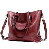 European Chic Oil Leather Tote Bag