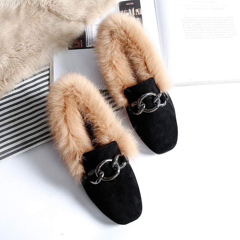 Fuzzy Bunny Flats Shoes