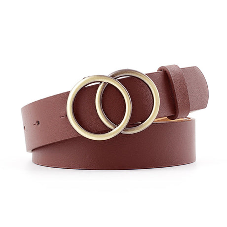 European Round Buckle Waist Belt