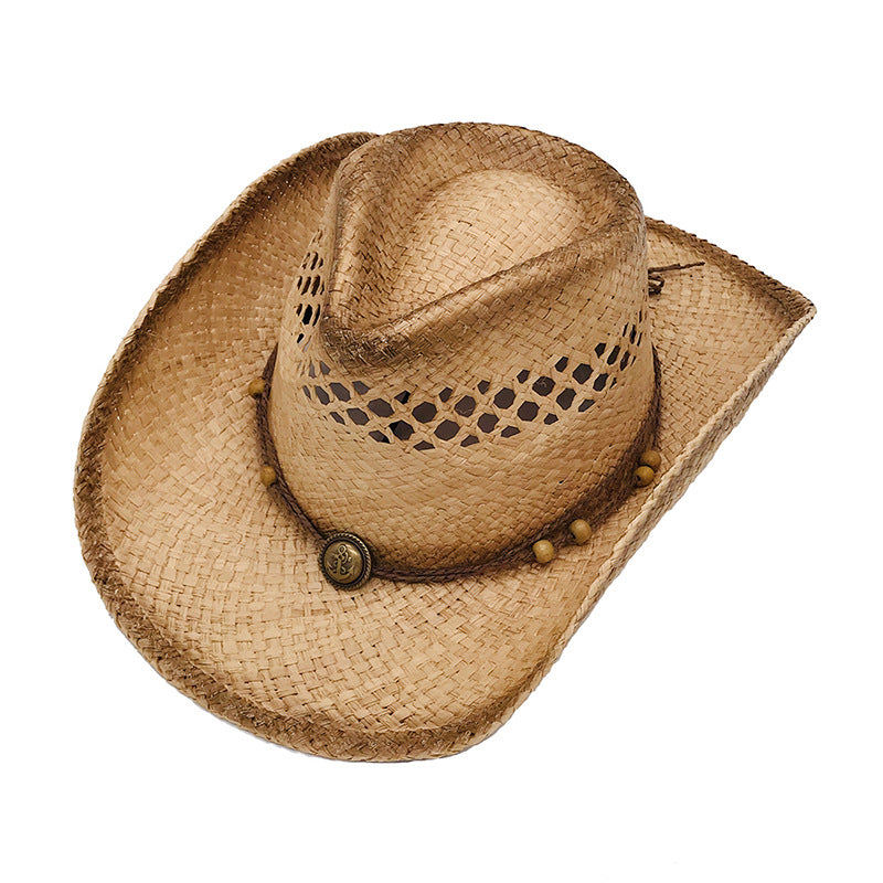 Graffiti-Print Straw Cowboy Hat