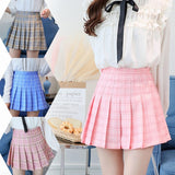 Pleated Plaid College Skirt