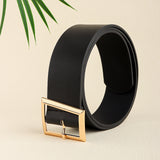 Black Needle Buckle Wide Belt