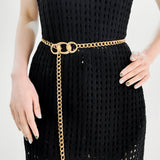 Edgy Metal Fringe Waist Chain Belt