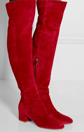 Sultry Suede Thigh-High Boots