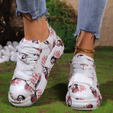 Halloween Cartoon Fun Print Flats Shoes