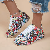 Halloween Cartoon Fun Print Flats Shoes