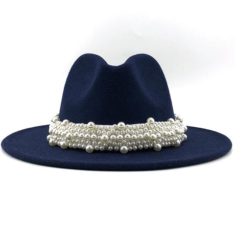 Pearl Studded Felt Hat