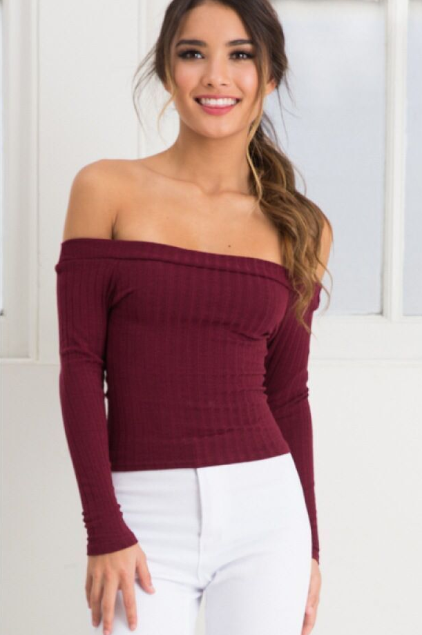 Logan Off Shoulder Crop Top