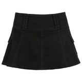 Pleated Denim Delight Skirt