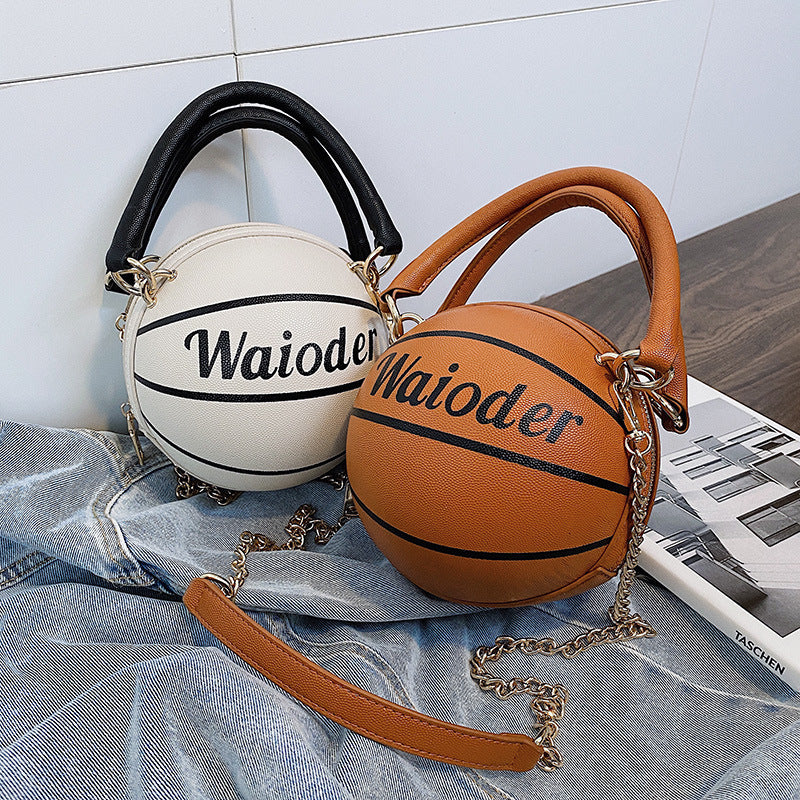 Round Basketball Handbag Crossbody Bag