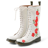 Chic Embroidered Martin Boots