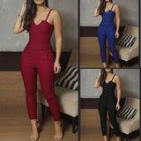 Solid Stretch Skinny Jumpsuit