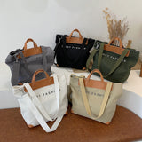 Fashionable Canvas Letters Shoulder Bag