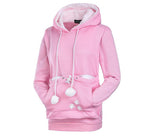 Fashion Feline Print Hoodie