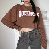 Kiya Long Sleeved Crewneck Crop Top