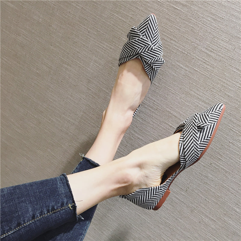 Emma Herringbone Point Flats