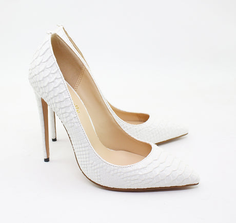 Snakeskin Pointed High Heels