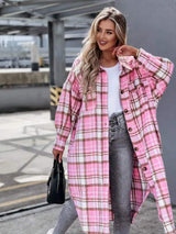 Oversized Plaid Cardigan