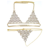 Golden Goddess Rhinestone Beach Body Jewelry