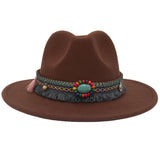 Gemstone Embellished Ethnic Cowboy Hat