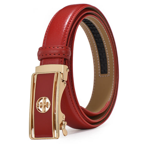 Leather Automatic Buckle Waist Belt