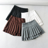 Double Pleated Cotton Skirt