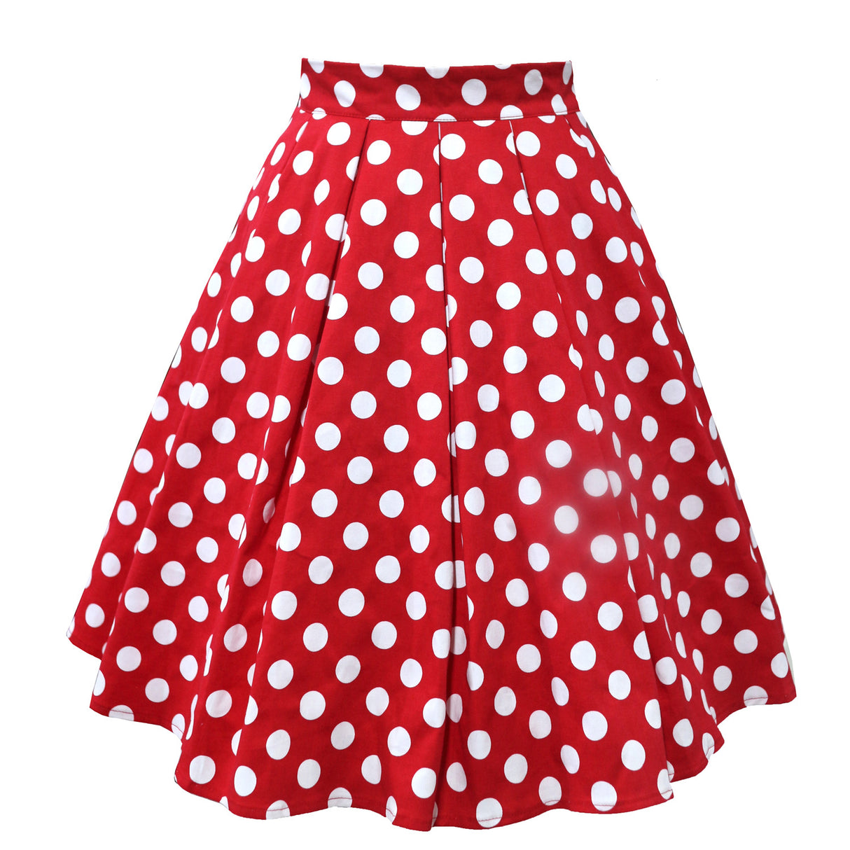 Polka Dot Pleated Skirt