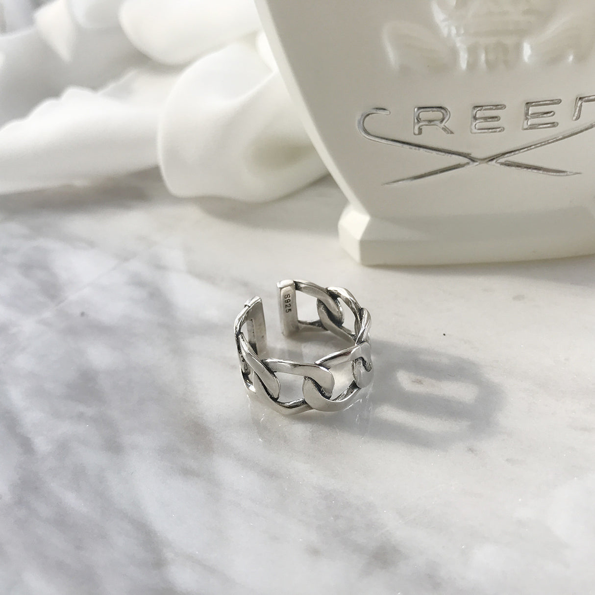 Silver Chained Ring