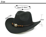 Beaded Bull Head Fedora Cowboy Hat