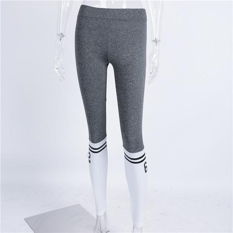 Gray & White Dual Stripe Leggings