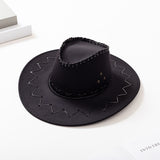 Suede Satin Print Neutral Cowboy Hat