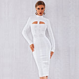 Rowan Long Sleeved Bandage Midi Dress