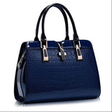 Luxury Crocodile Pattern Women's Messenger Tote Bag