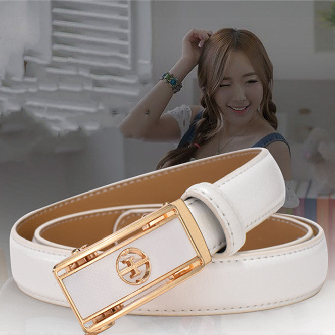 Leather Automatic Buckle Waist Belt