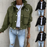 Emerald Cargo Collared Jacket