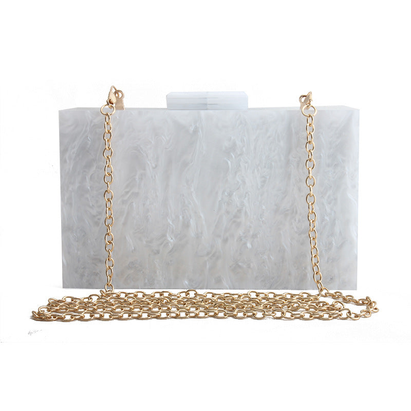 Marble Luxe Acrylic Clutch Bag