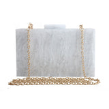 Marble Luxe Acrylic Clutch Bag