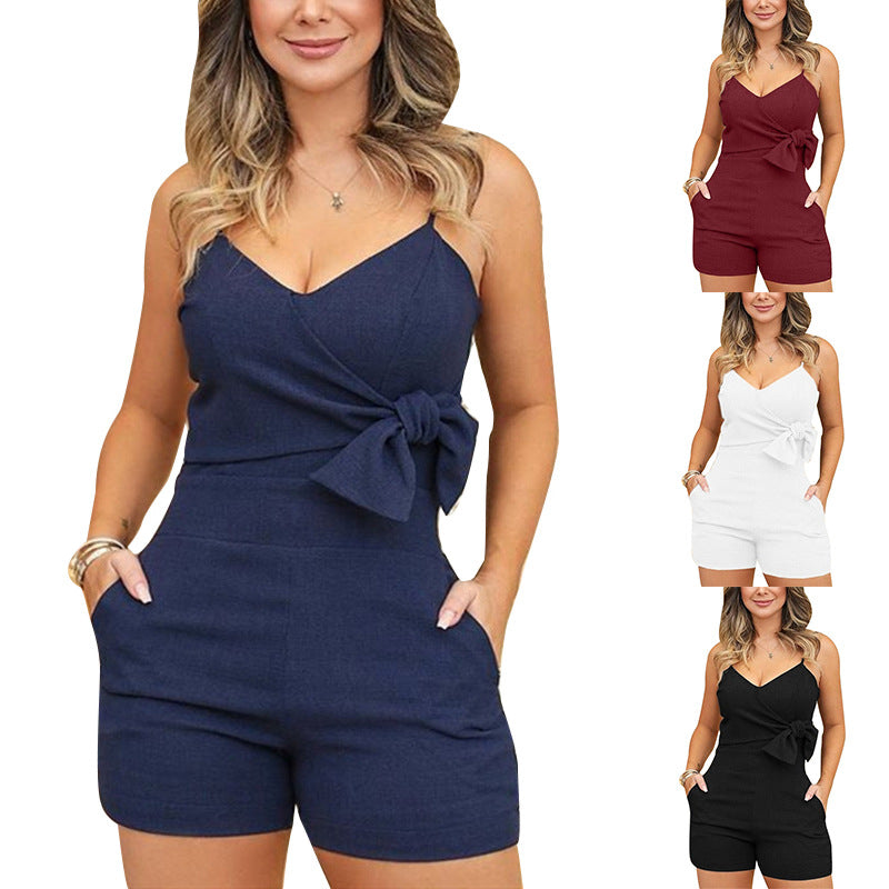 Sophia Knot Detail Jumpsuit Romper