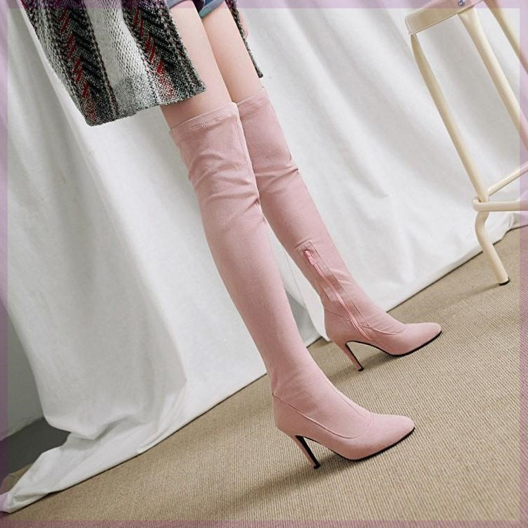 Lola Suede Thigh-High Boots